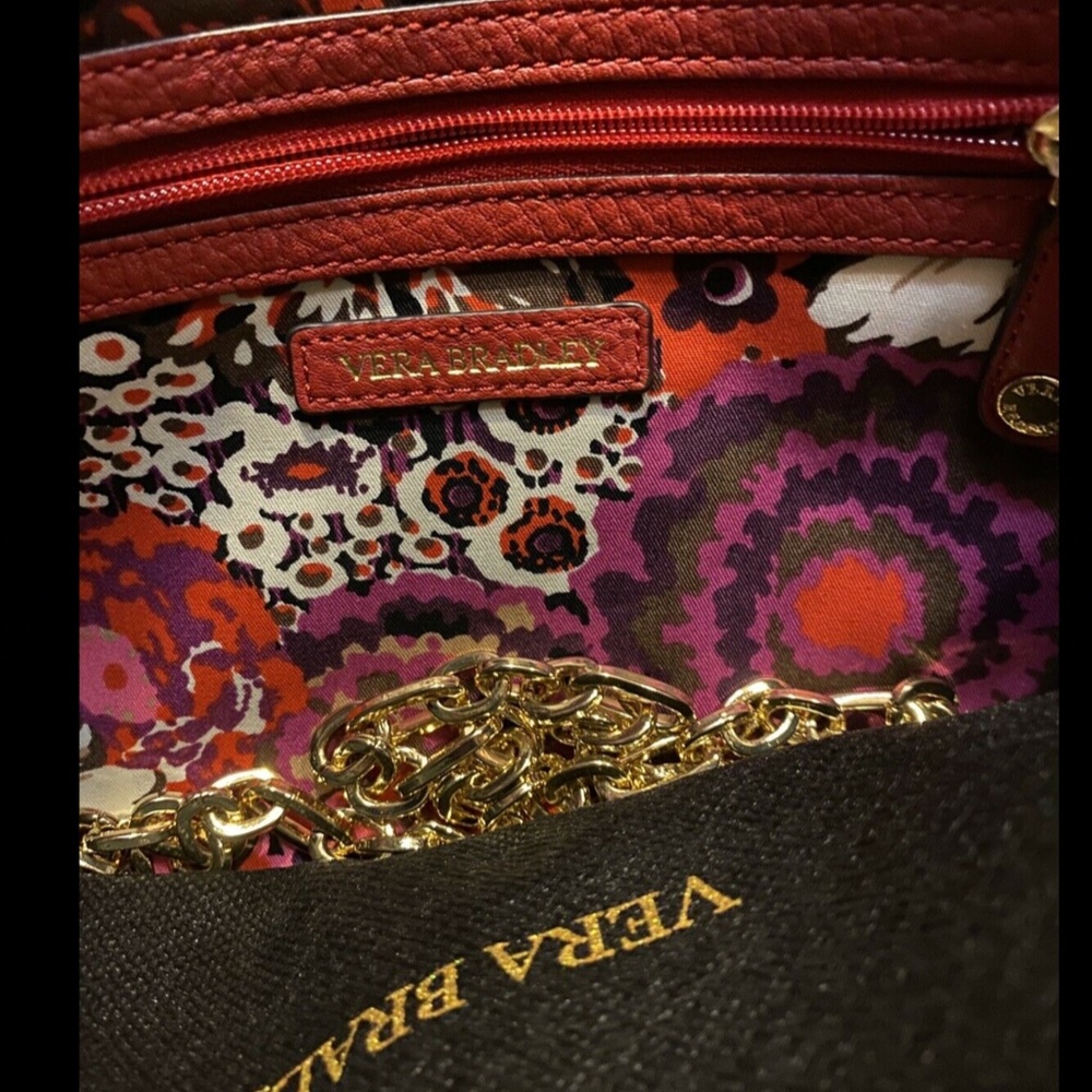 Vera Bradley NWT - Harper Clutch - Tango Red - Leather - Picture 4 of 7